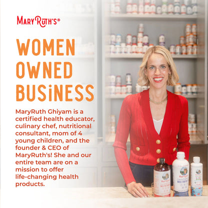 MaryRuth's Liquid Multivitamin + Hair Growth - Clinically Tested Lustriva for Thicker Hair in Women - Improve Facial Wrinkles - Vegan - 15.22 Fl Oz